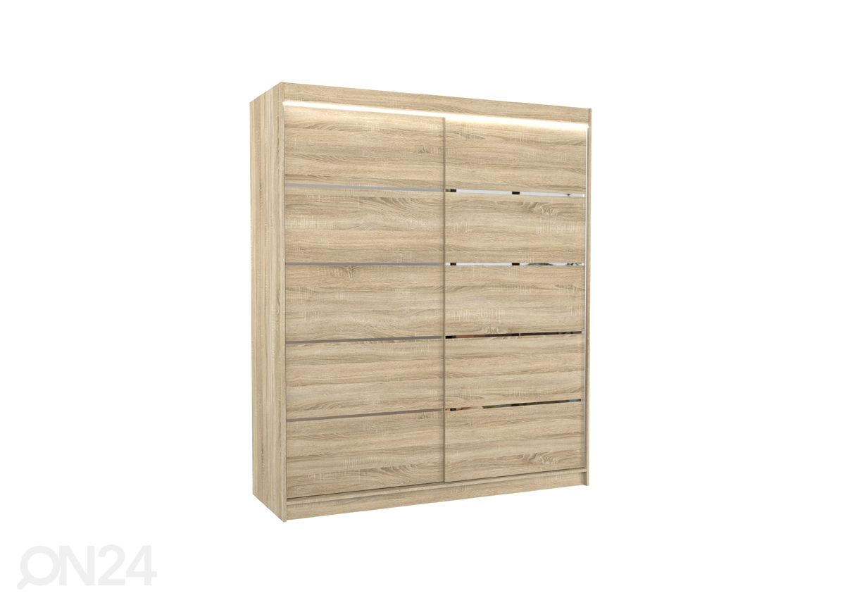 Lükandustega riidekapp Davi I 180 cm + LED suurendatud