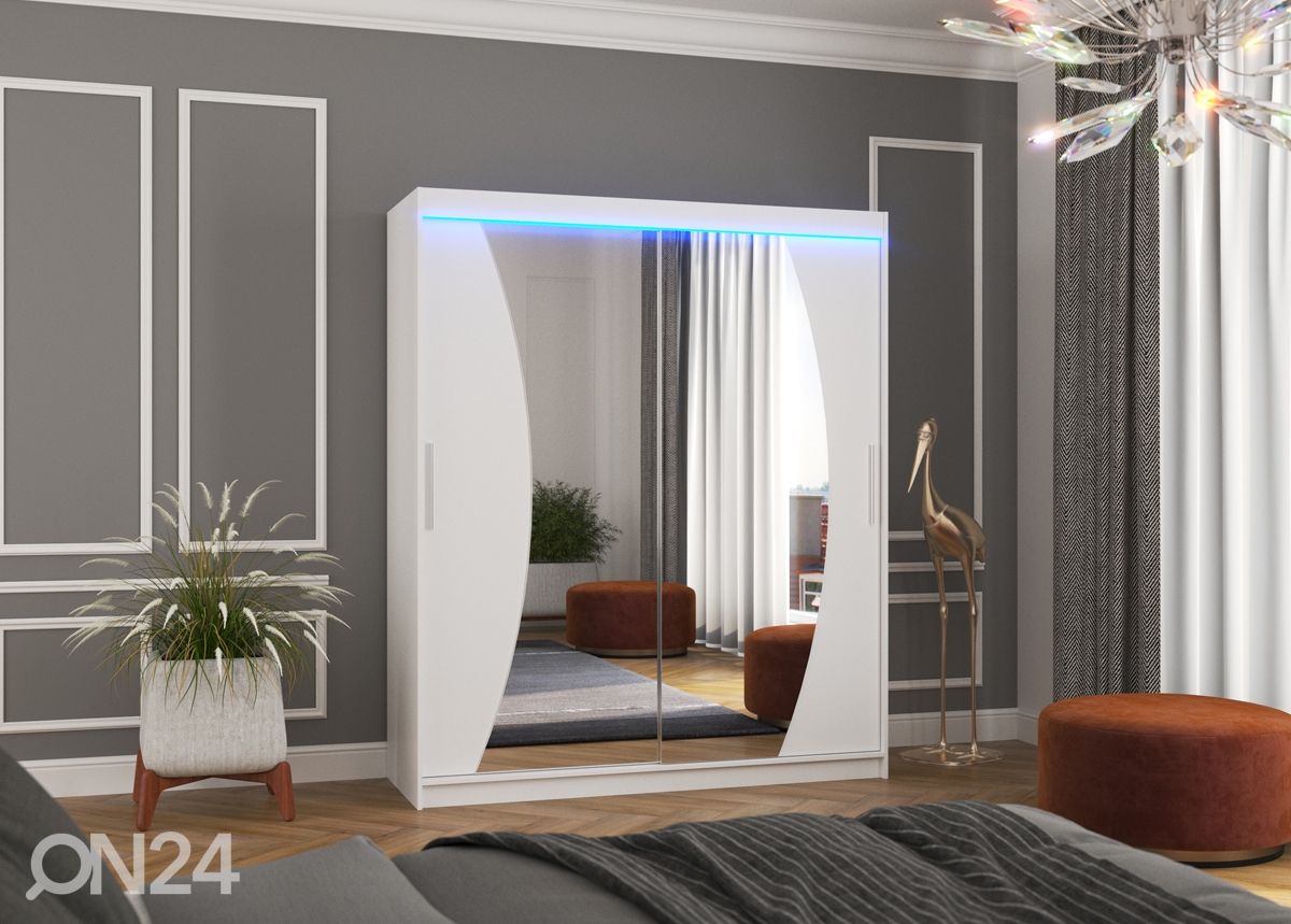 Lükandustega riidekapp Dixon I 180 cm + LED suurendatud