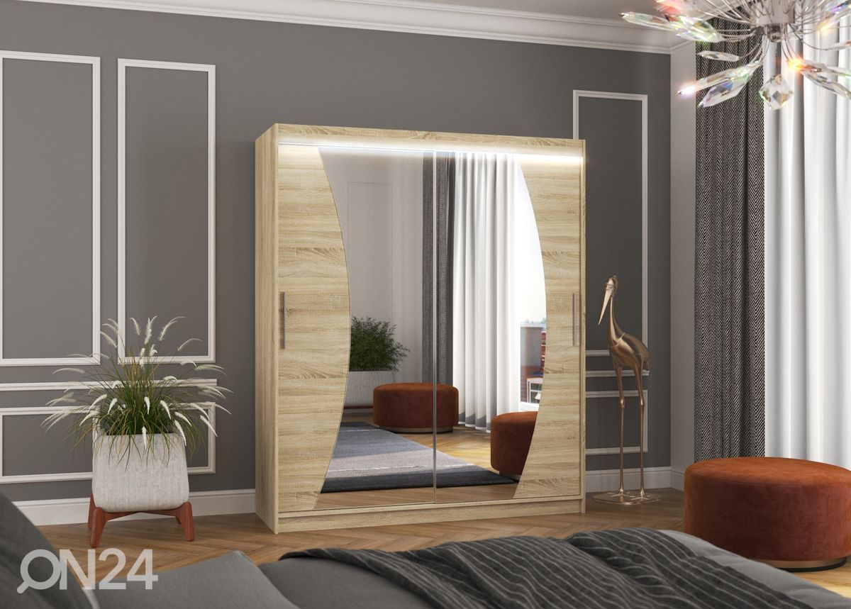Lükandustega riidekapp Dixon I 180 cm + LED suurendatud