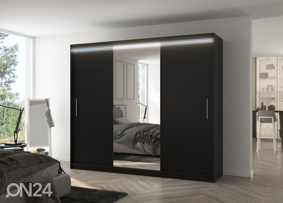 Lükandustega riidekapp Durelo I 250 cm + LED suurendatud
