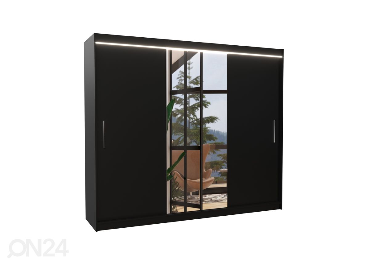 Lükandustega riidekapp Durelo I 250 cm + LED suurendatud