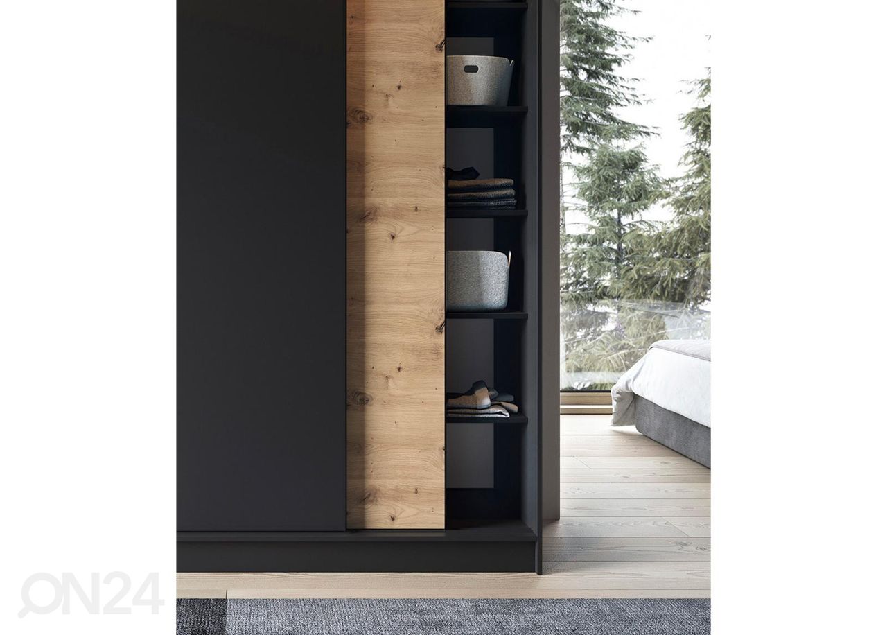 Lükandustega riidekapp Esville 180 cm suurendatud