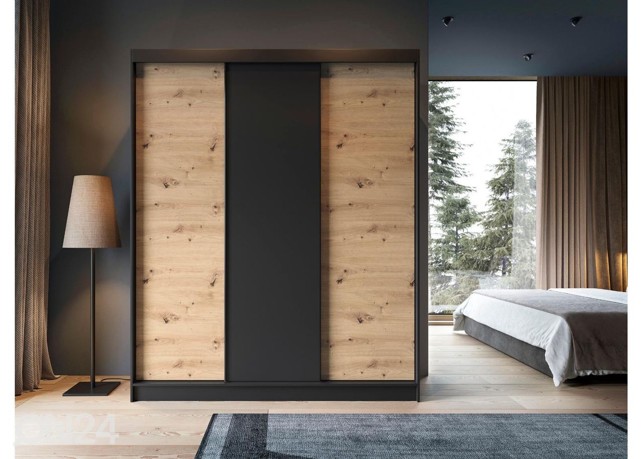 Lükandustega riidekapp Esville 180 cm suurendatud