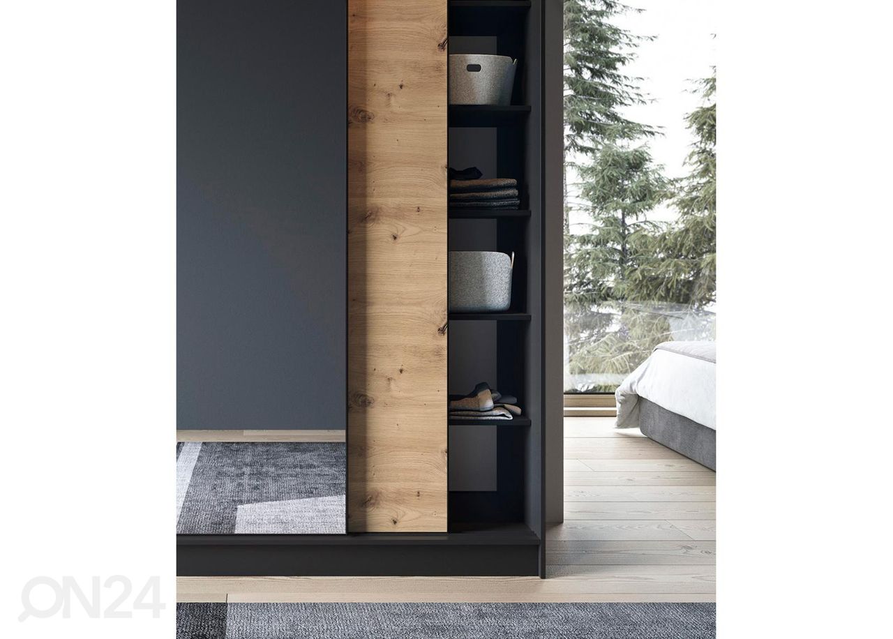 Lükandustega riidekapp Esville 180cm suurendatud