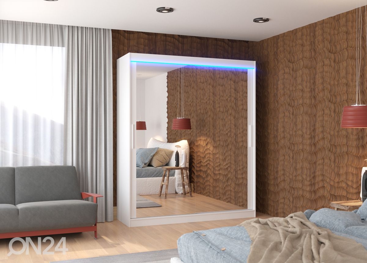 Lükandustega riidekapp Evely 180 cm + LED suurendatud