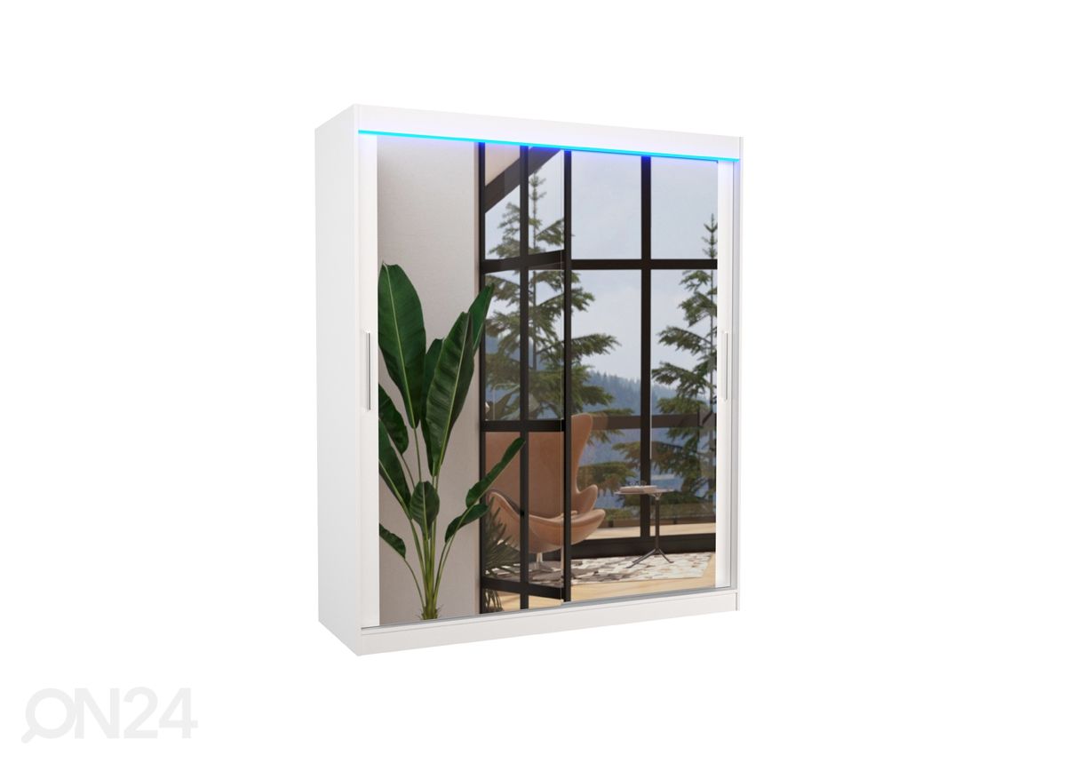 Lükandustega riidekapp Evely 180 cm + LED suurendatud