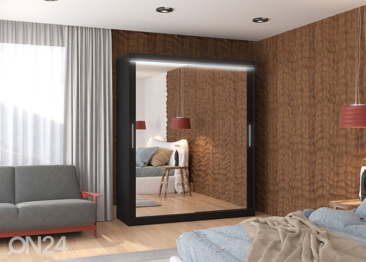 Lükandustega riidekapp Evely 180 cm + LED suurendatud