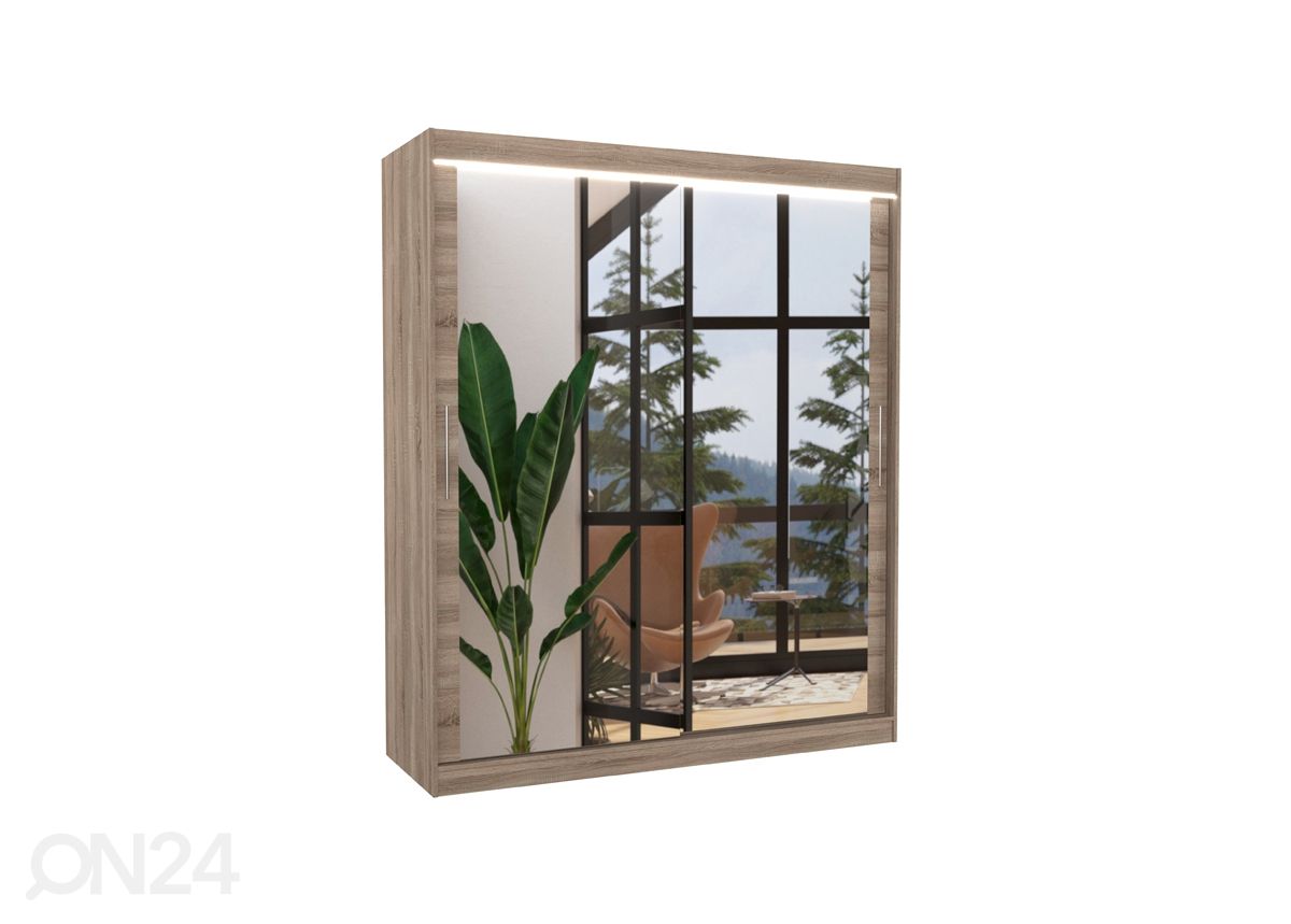 Lükandustega riidekapp Evely 180 cm + LED suurendatud