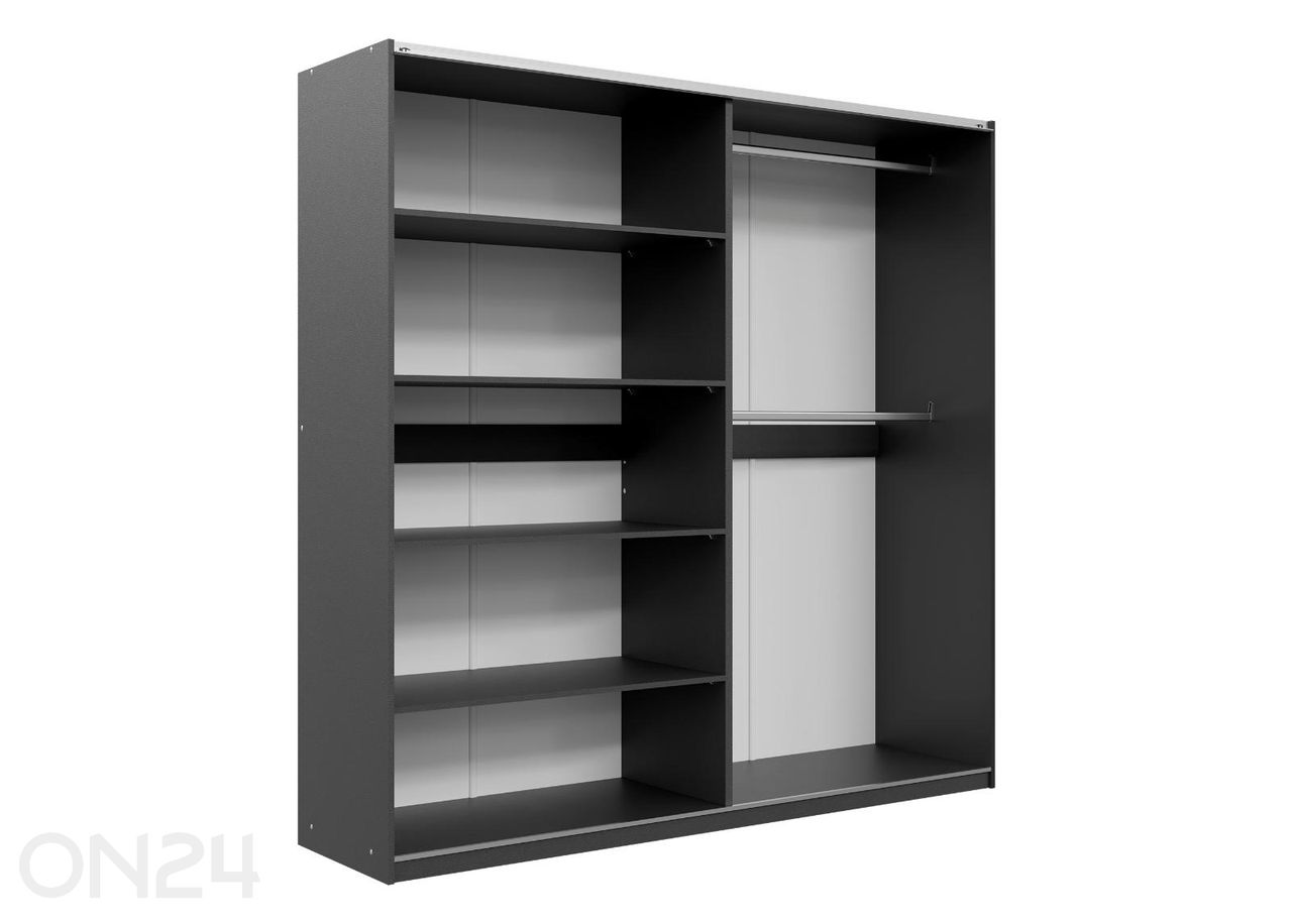 Lükandustega riidekapp Evora 203 cm suurendatud