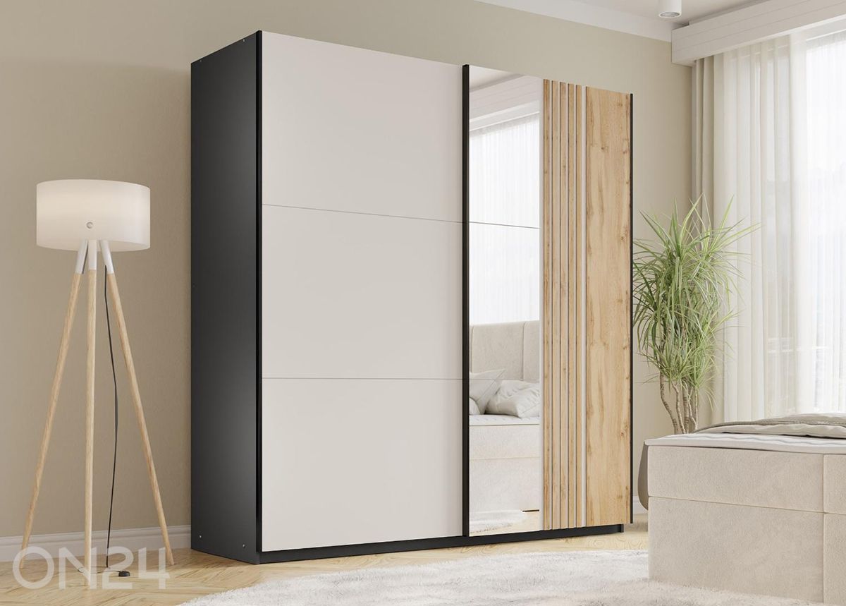 Lükandustega riidekapp Evora 203 cm suurendatud