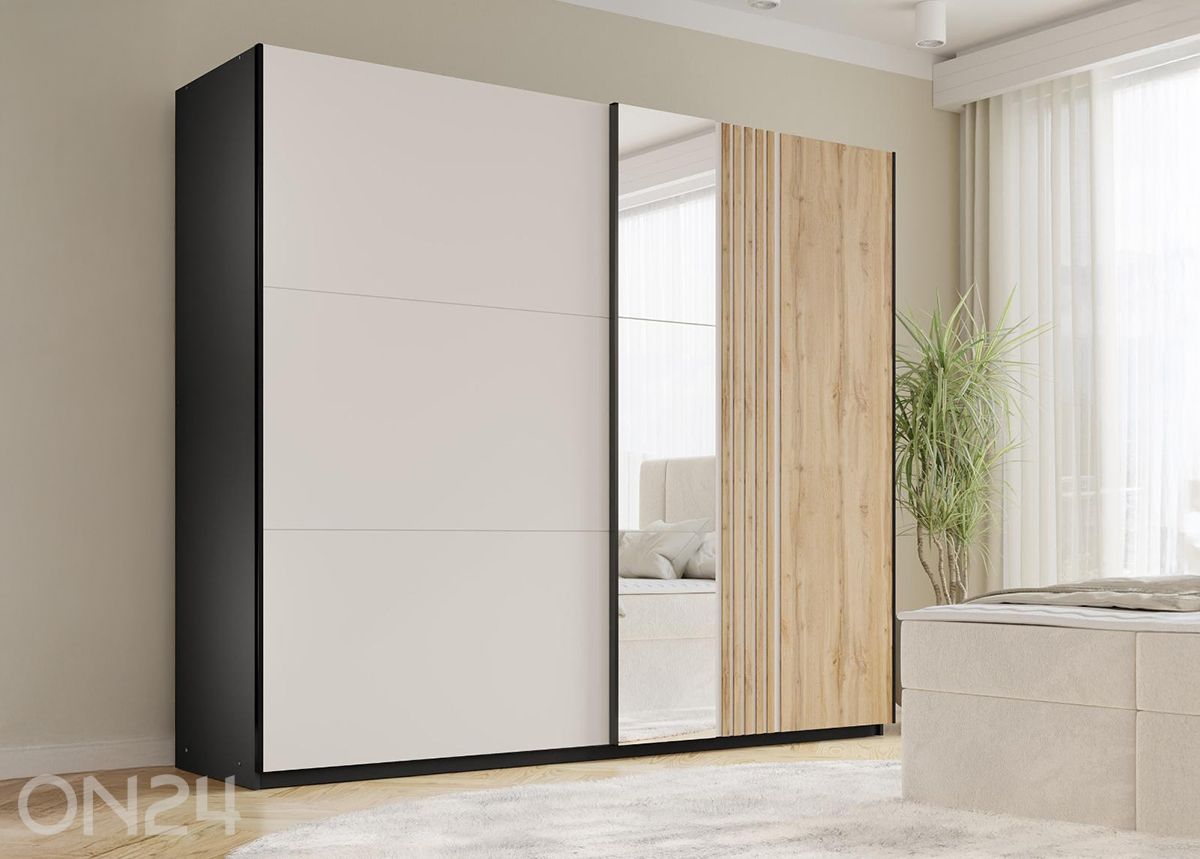 Lükandustega riidekapp Evora 250 cm suurendatud