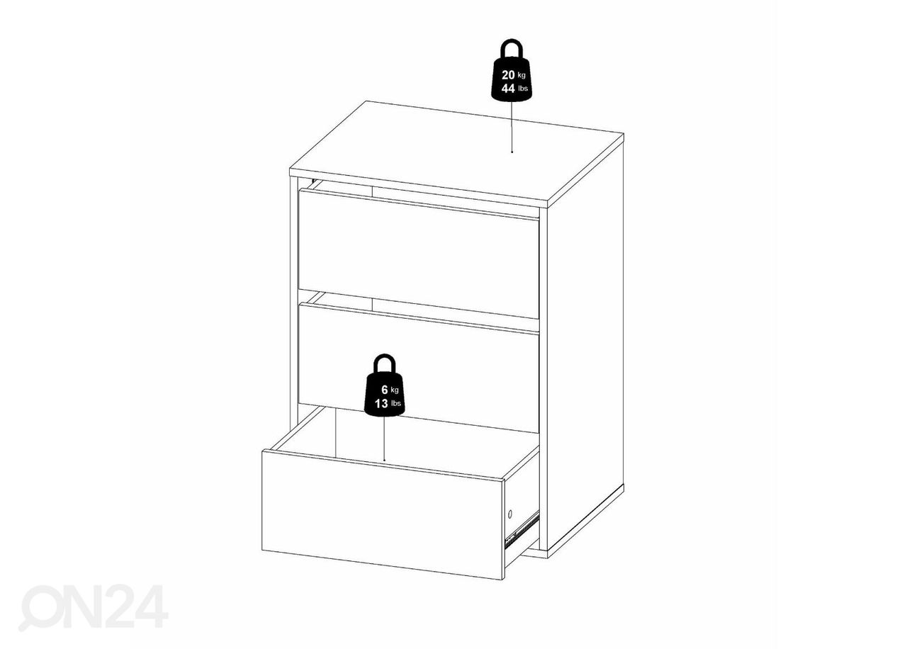 Lükandustega riidekapp Firenze 182 cm suurendatud