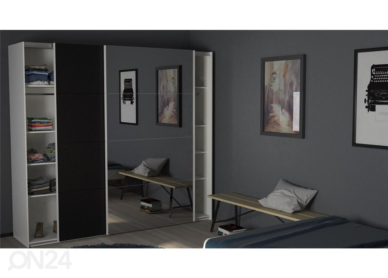 Lükandustega riidekapp Firenze 243 cm suurendatud