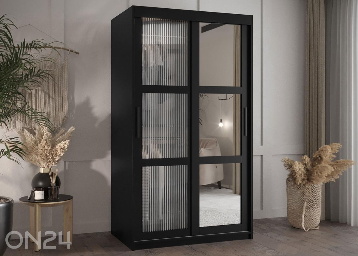 Lükandustega riidekapp Flutes 100 cm suurendatud