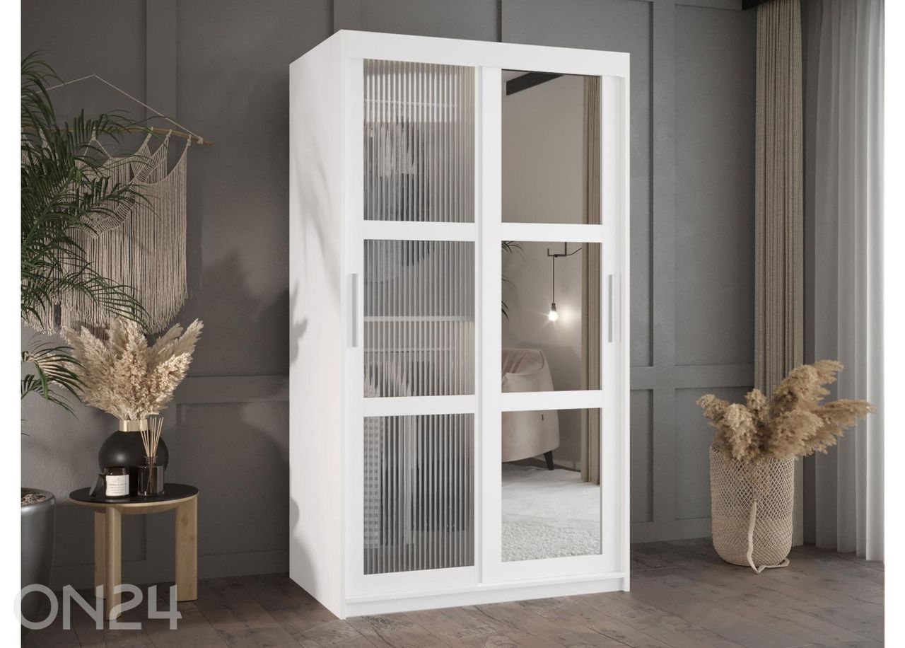 Lükandustega riidekapp Flutes 100 cm suurendatud