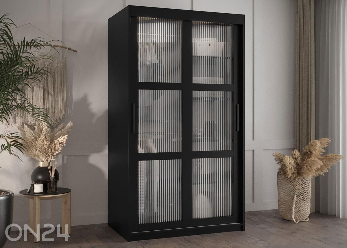 Lükandustega riidekapp Flutes 100 cm suurendatud