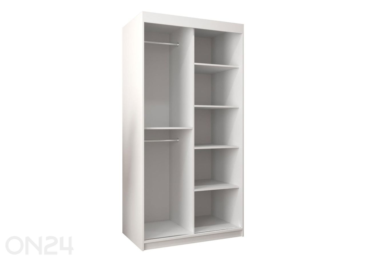 Lükandustega riidekapp Flutes 100 cm + LED suurendatud