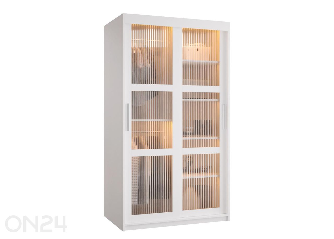 Lükandustega riidekapp Flutes 100 cm + LED suurendatud