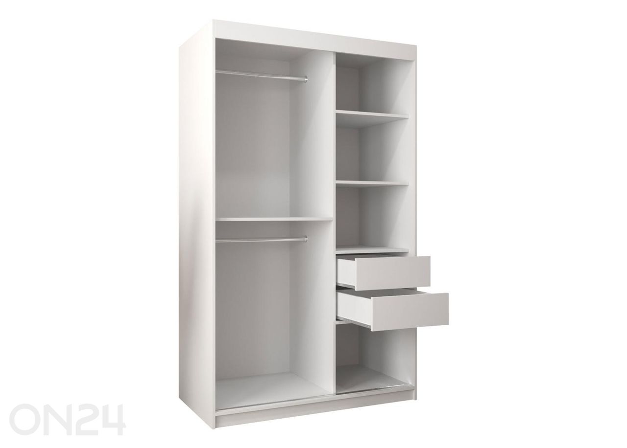 Lükandustega riidekapp Flutes 120 cm suurendatud