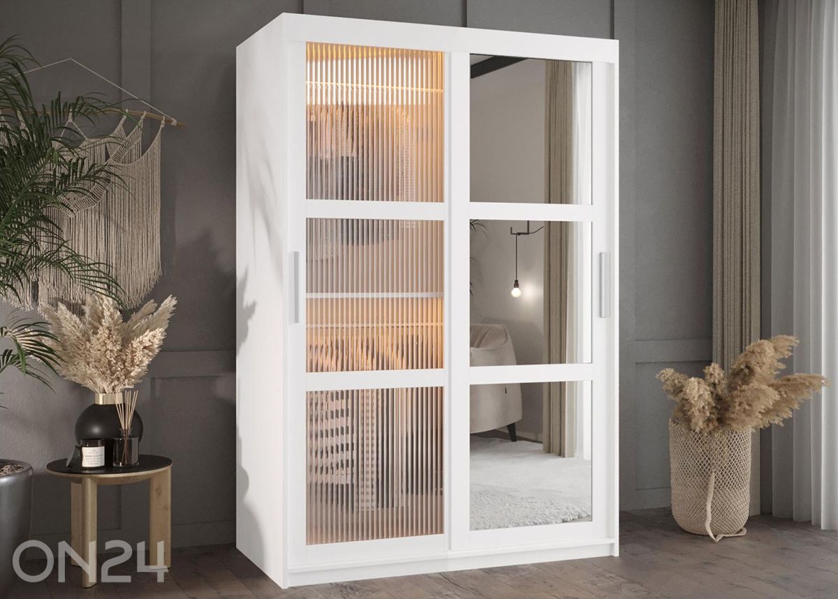 Lükandustega riidekapp Flutes 120 cm suurendatud