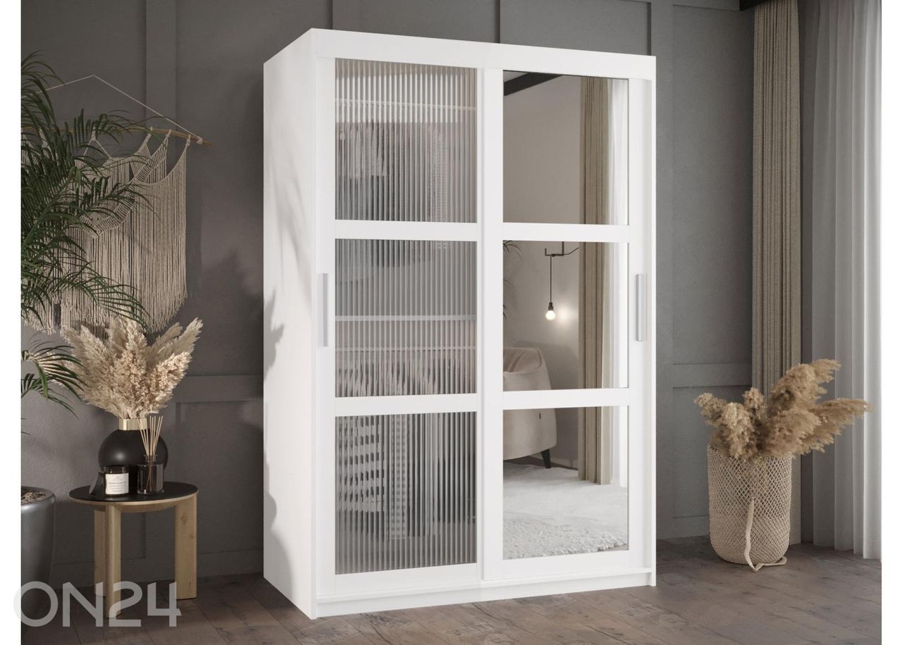 Lükandustega riidekapp Flutes 120 cm suurendatud