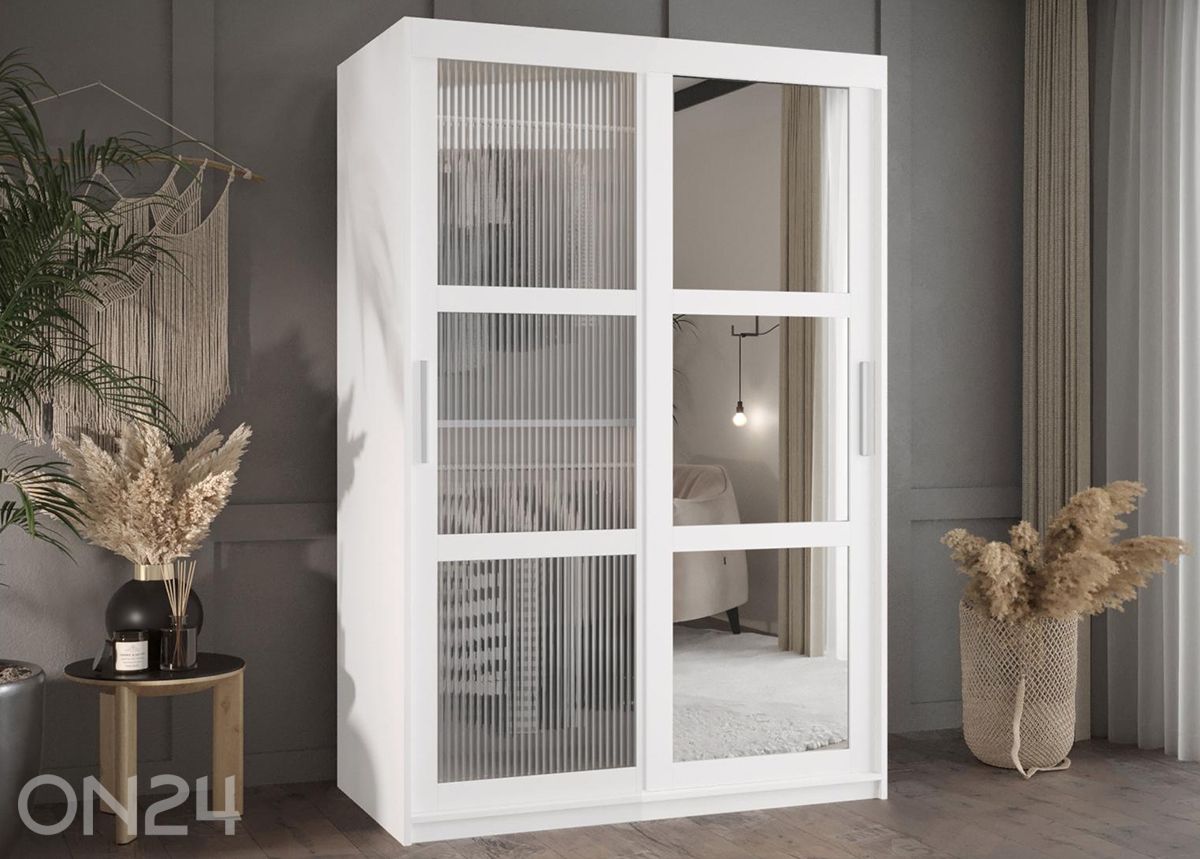 Lükandustega riidekapp Flutes 120 cm suurendatud