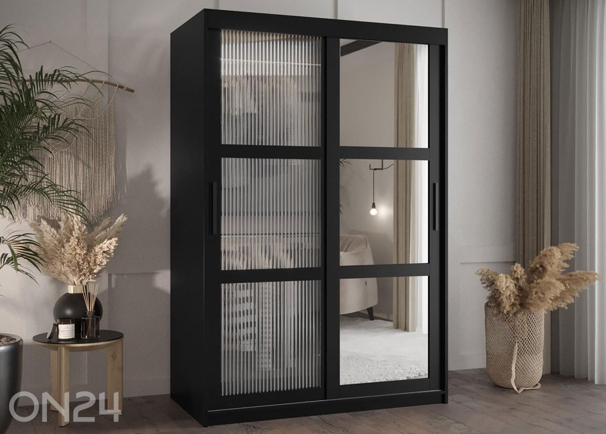 Lükandustega riidekapp Flutes 120 cm suurendatud