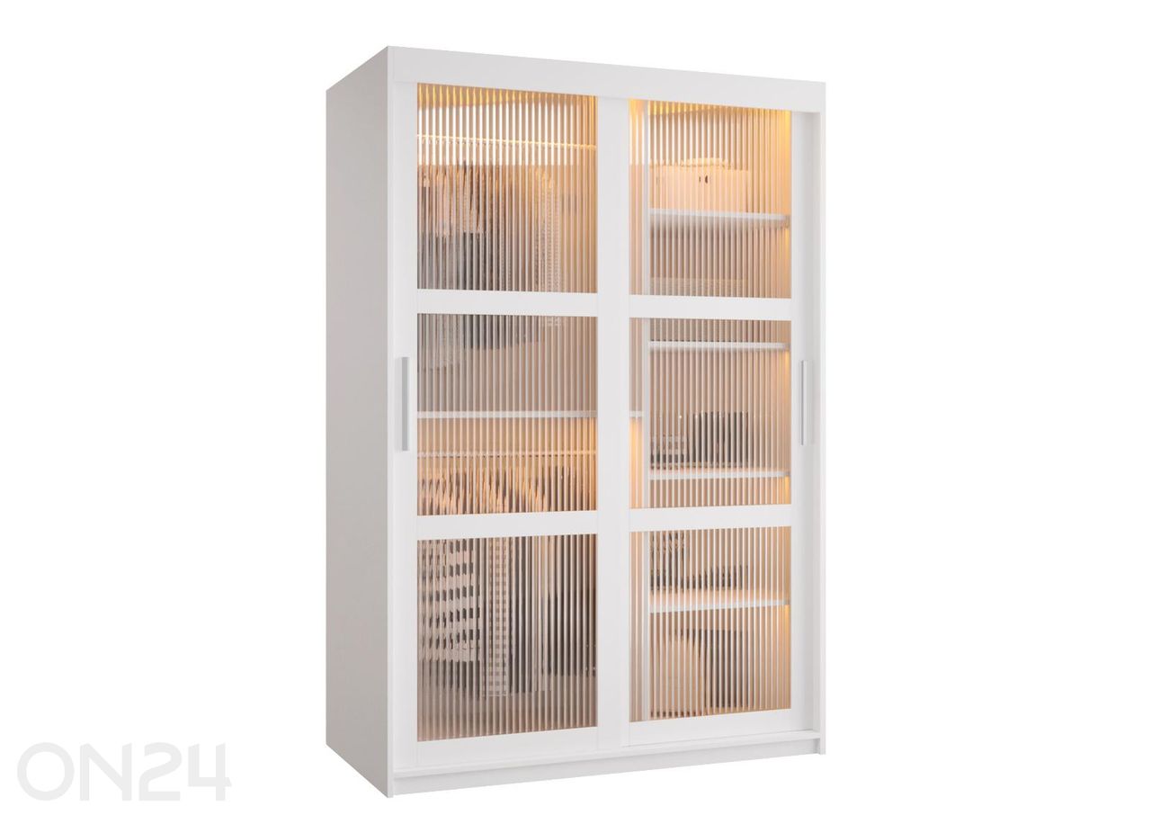 Lükandustega riidekapp Flutes 120 cm + LED suurendatud