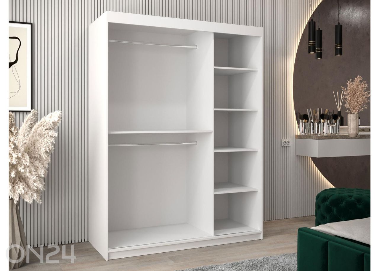 Lükandustega riidekapp Flutes 150 cm suurendatud