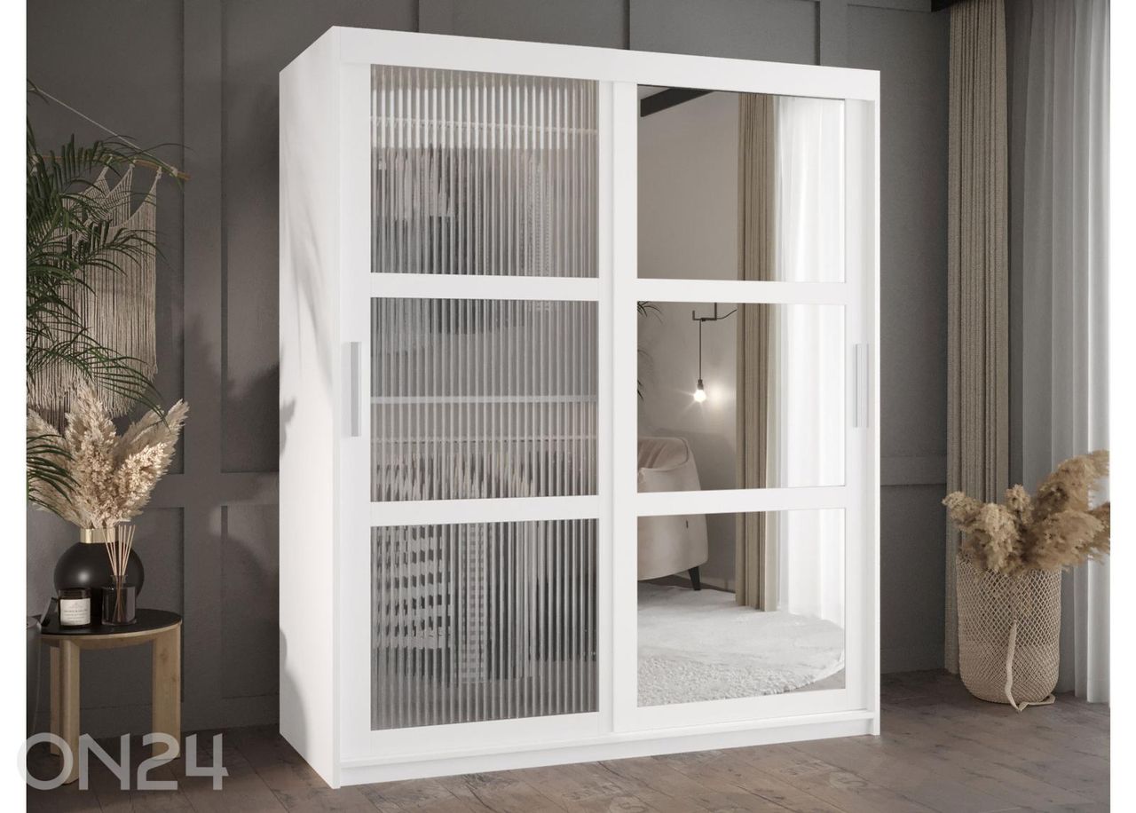 Lükandustega riidekapp Flutes 150 cm suurendatud