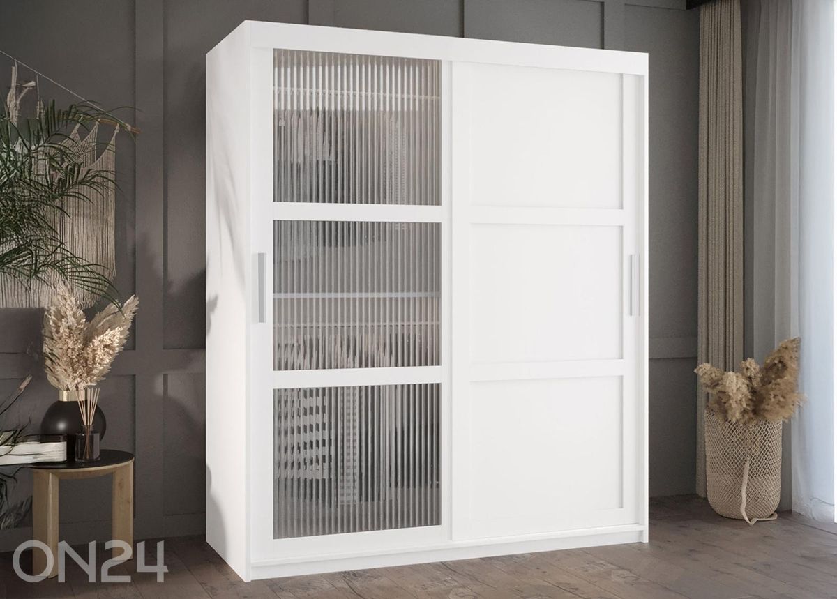 Lükandustega riidekapp Flutes 150 cm suurendatud