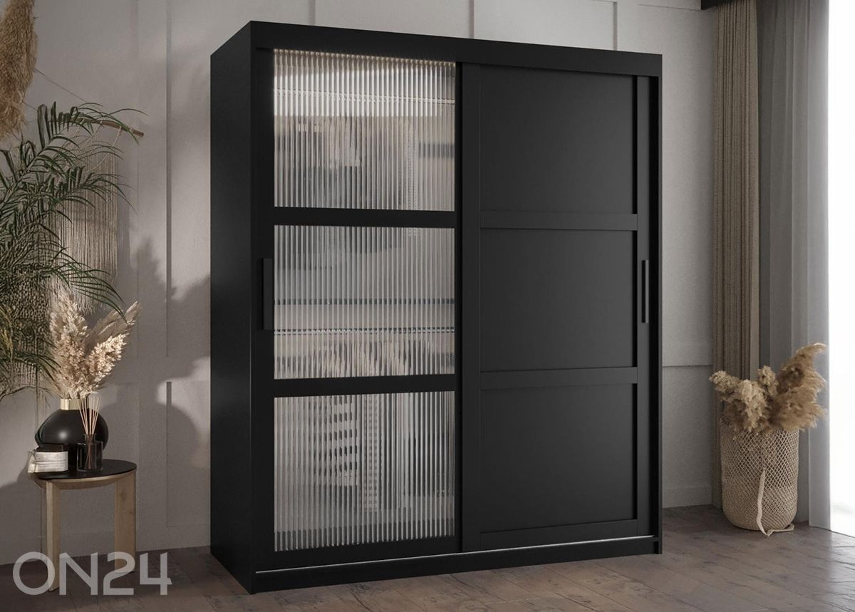 Lükandustega riidekapp Flutes 150 cm suurendatud