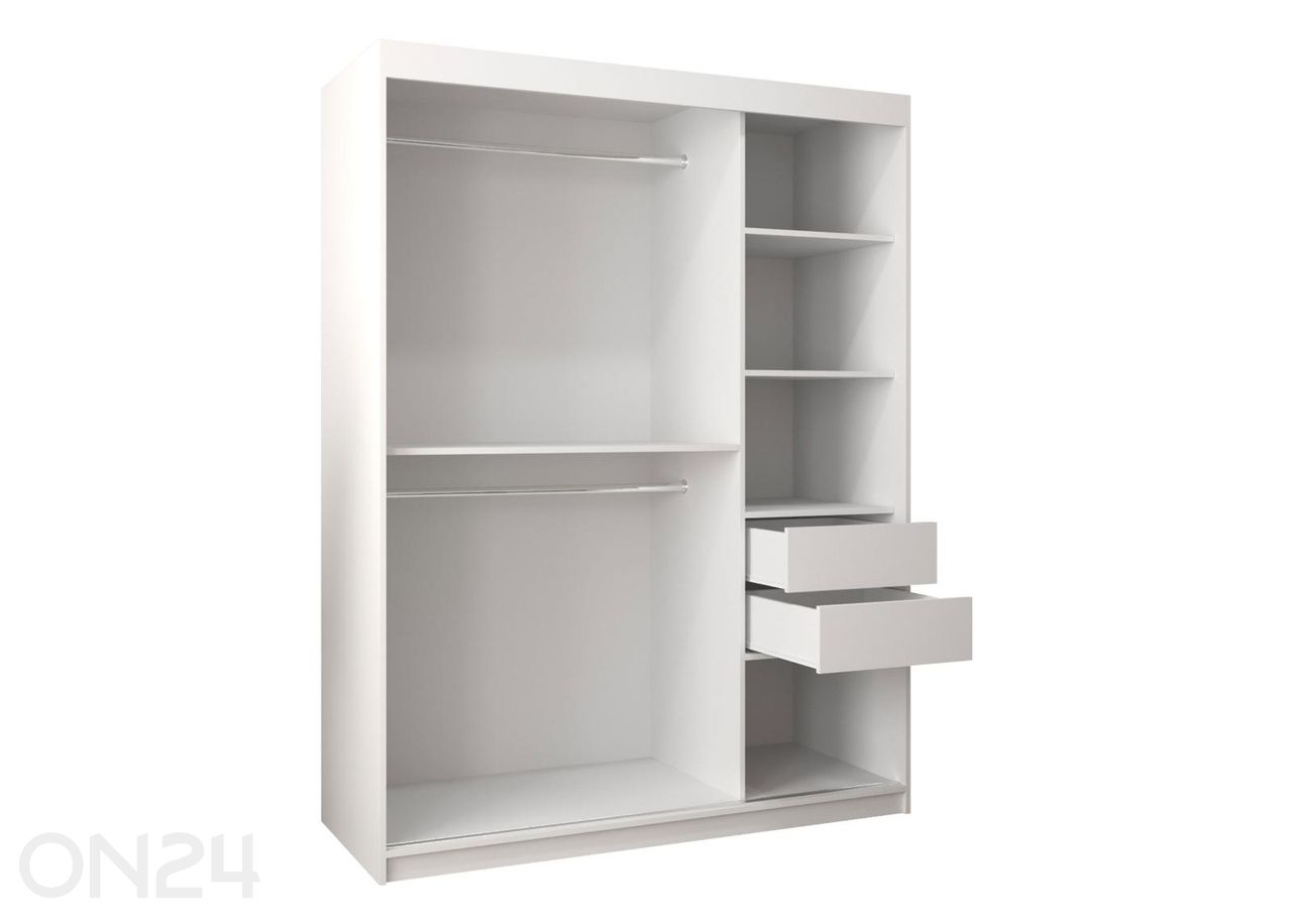 Lükandustega riidekapp Flutes 150 cm suurendatud