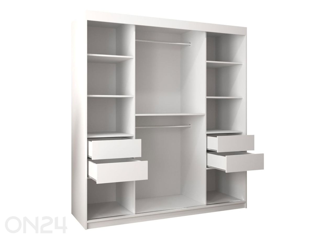 Lükandustega riidekapp Flutes 180 cm suurendatud