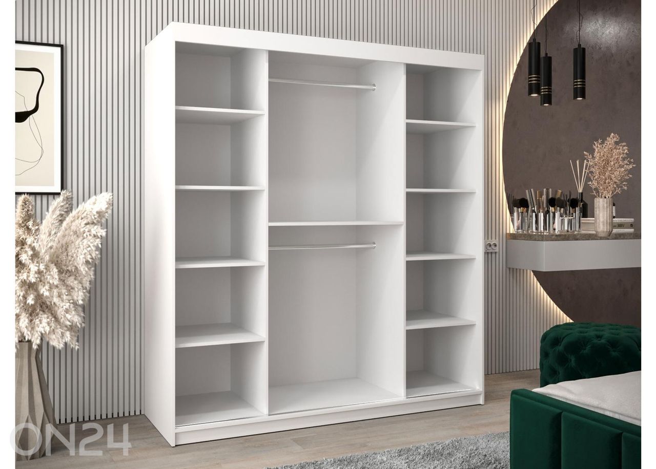 Lükandustega riidekapp Flutes 180 cm suurendatud