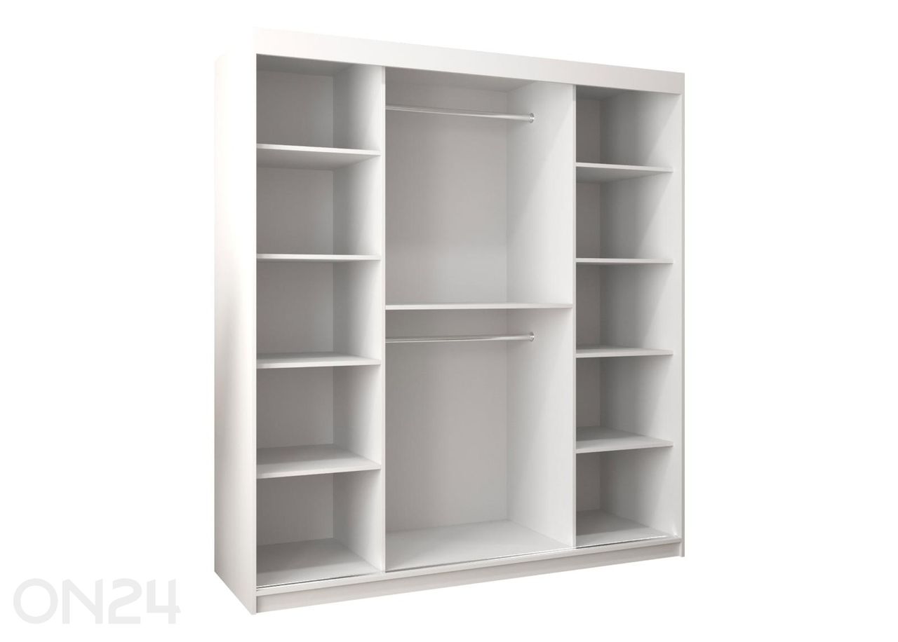 Lükandustega riidekapp Flutes 180 cm + LED suurendatud