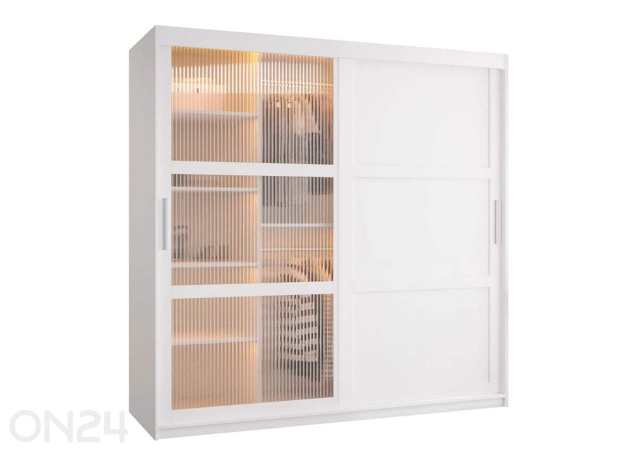 Lükandustega riidekapp Flutes 180 cm + LED suurendatud