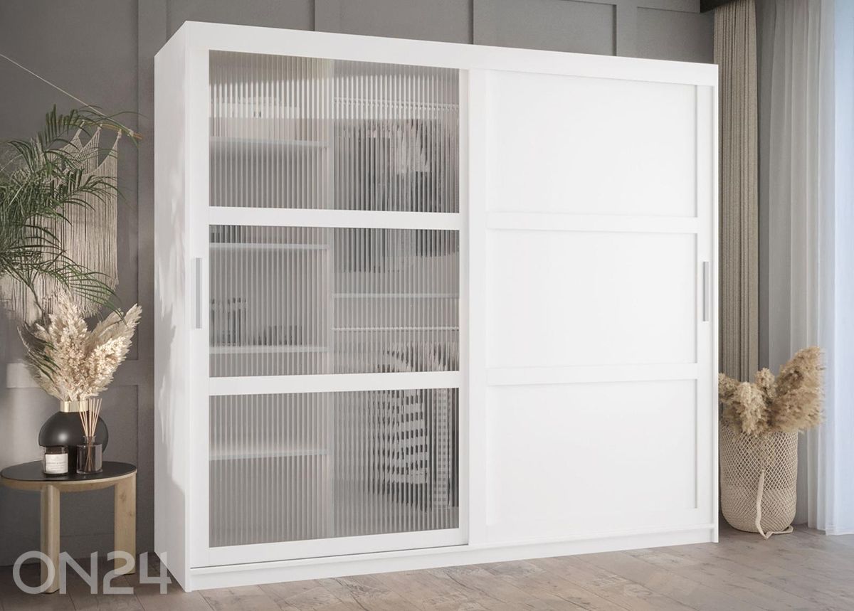 Lükandustega riidekapp Flutes 200 cm suurendatud