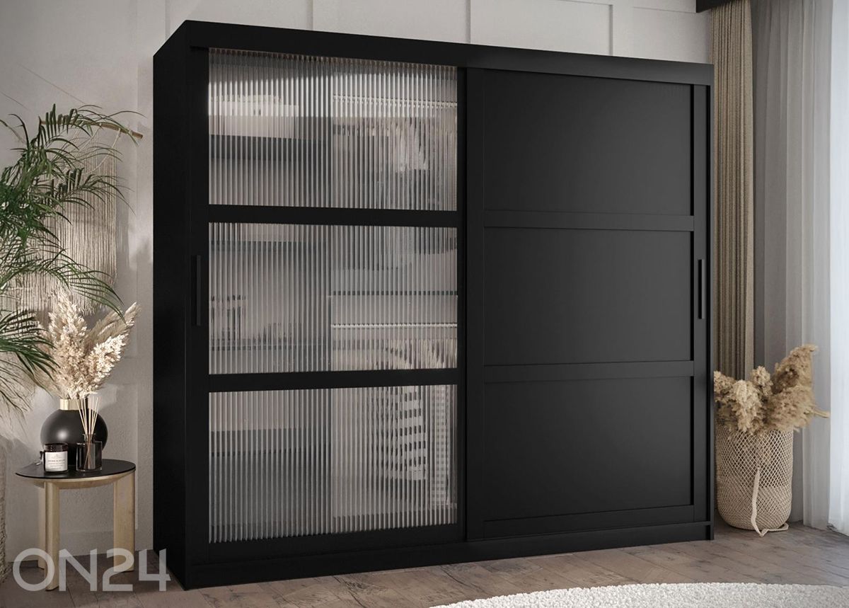 Lükandustega riidekapp Flutes 200 cm suurendatud