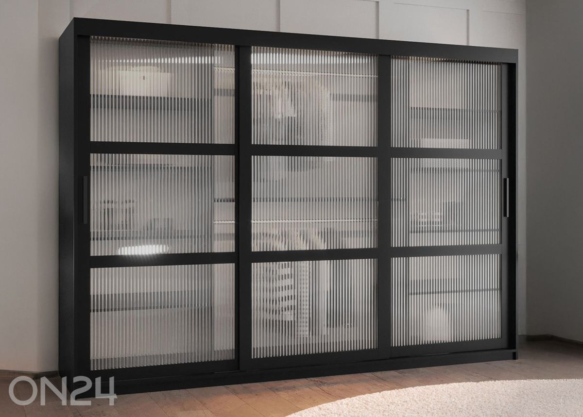 Lükandustega riidekapp Flutes 250 cm suurendatud