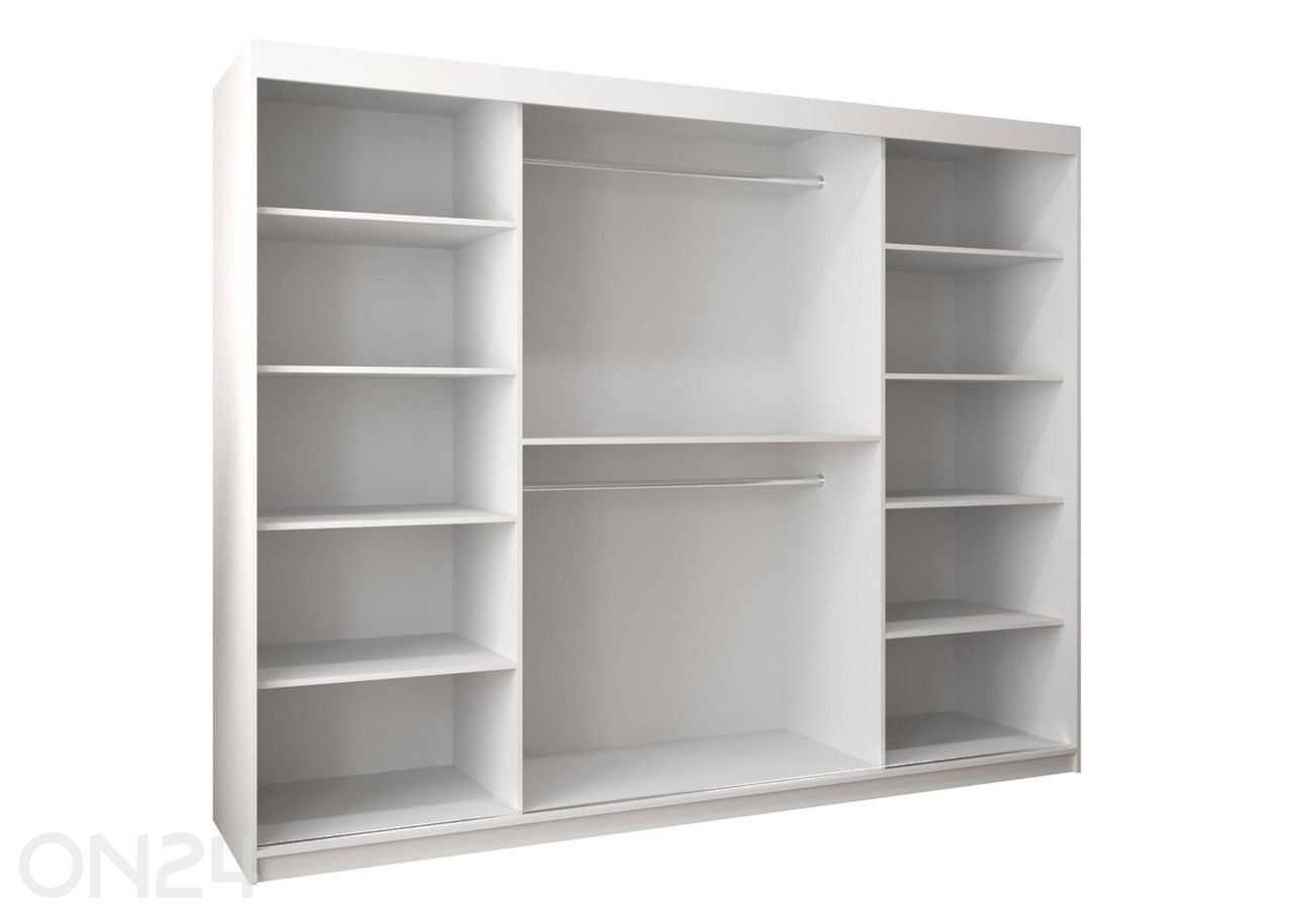 Lükandustega riidekapp Flutes 250 cm suurendatud