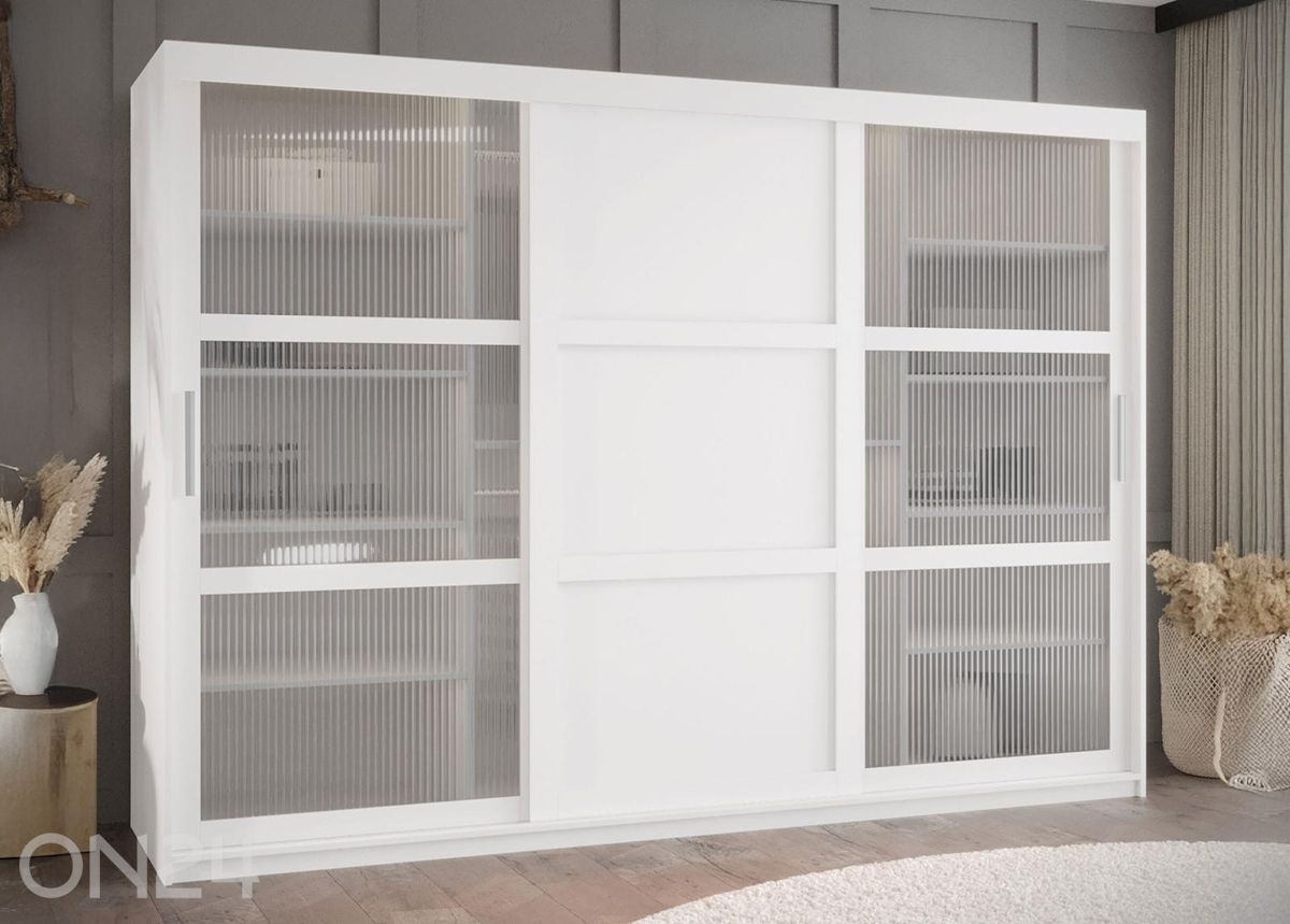 Lükandustega riidekapp Flutes 250 cm suurendatud