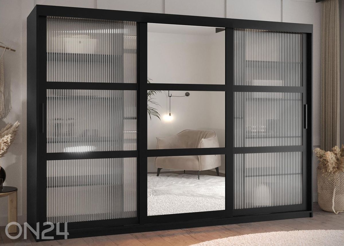 Lükandustega riidekapp Flutes 250 cm suurendatud