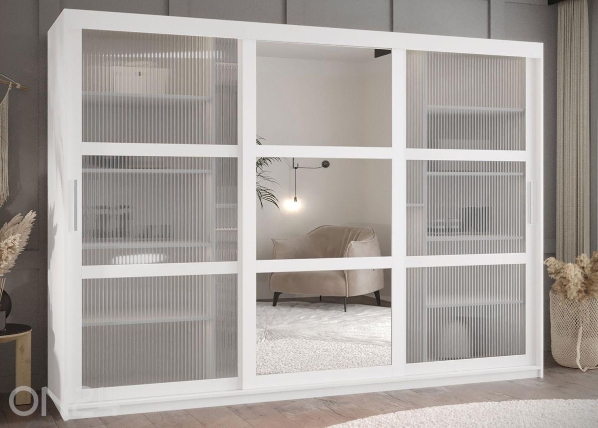 Lükandustega riidekapp Flutes 250 cm suurendatud