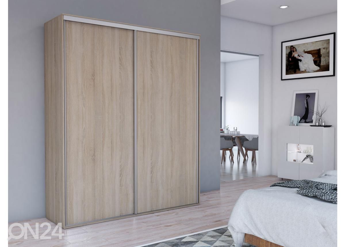 Lükandustega riidekapp Grande 204 cm suurendatud