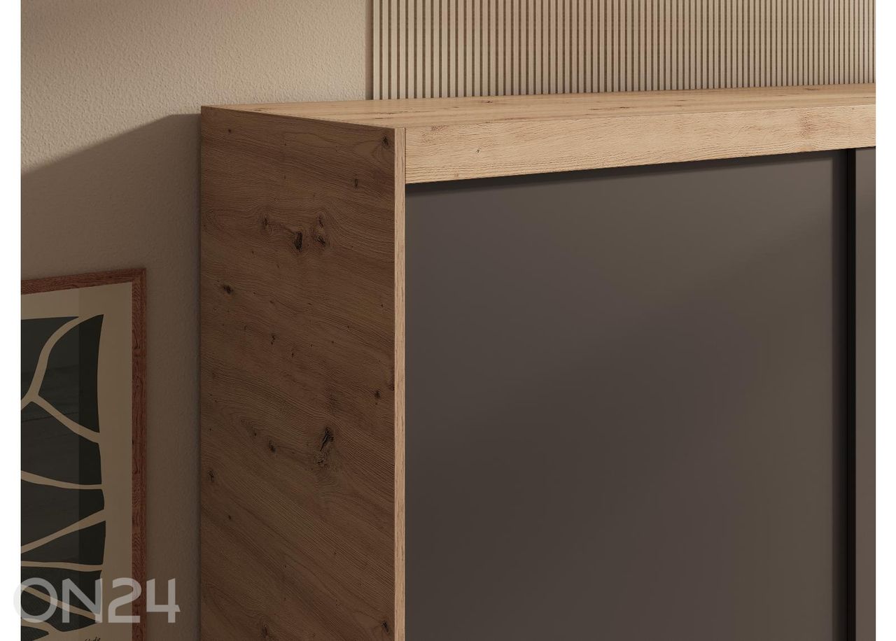 Lükandustega riidekapp Hally 120 cm suurendatud