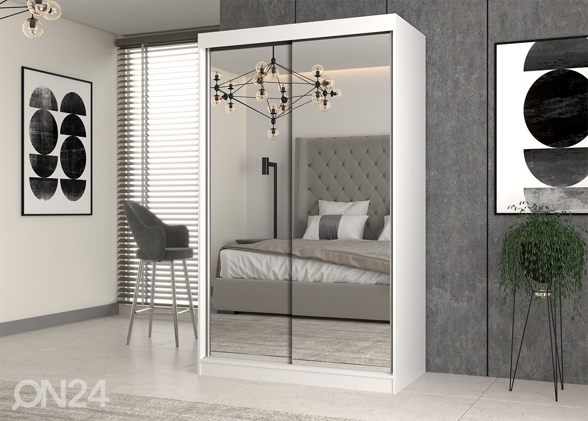Lükandustega riidekapp Isla 120 cm suurendatud