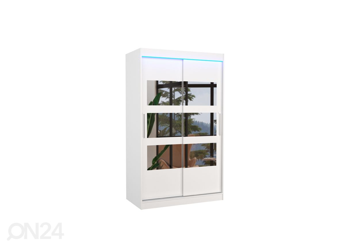 Lükandustega riidekapp Lara I 120 cm + LED suurendatud