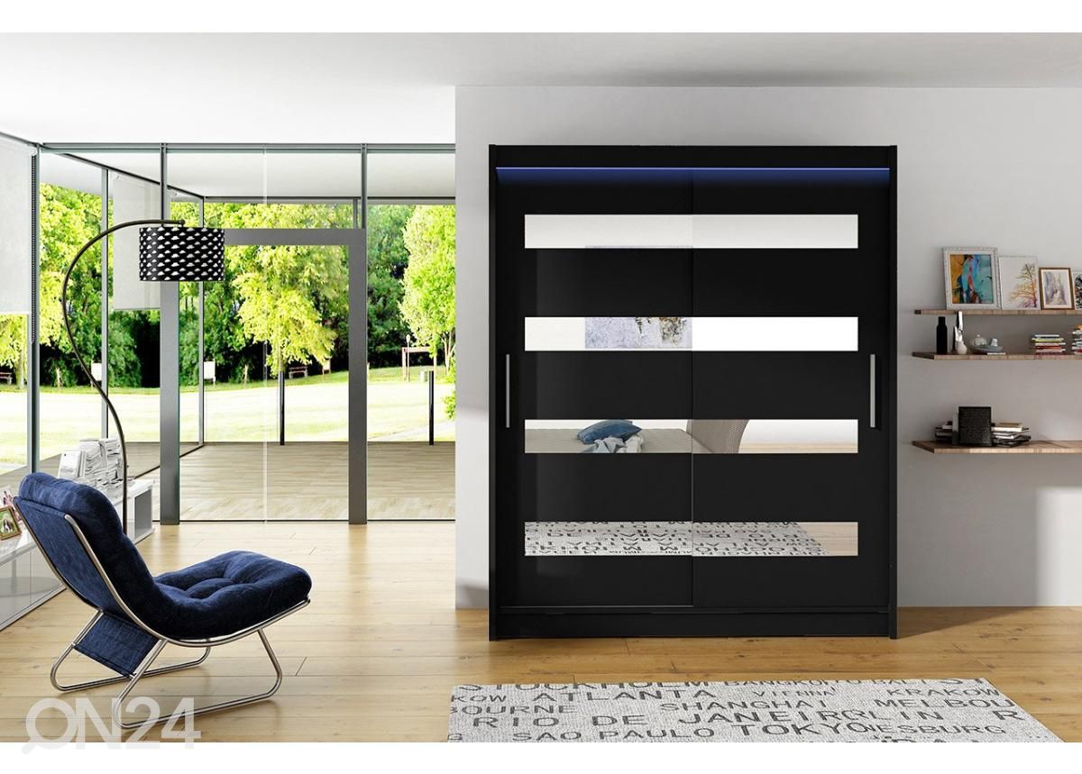 Lükandustega riidekapp + LED suurendatud