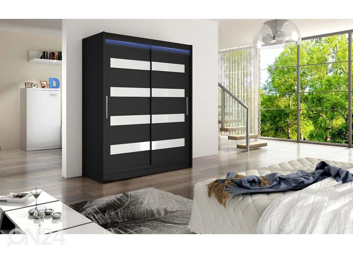 Lükandustega riidekapp + LED suurendatud